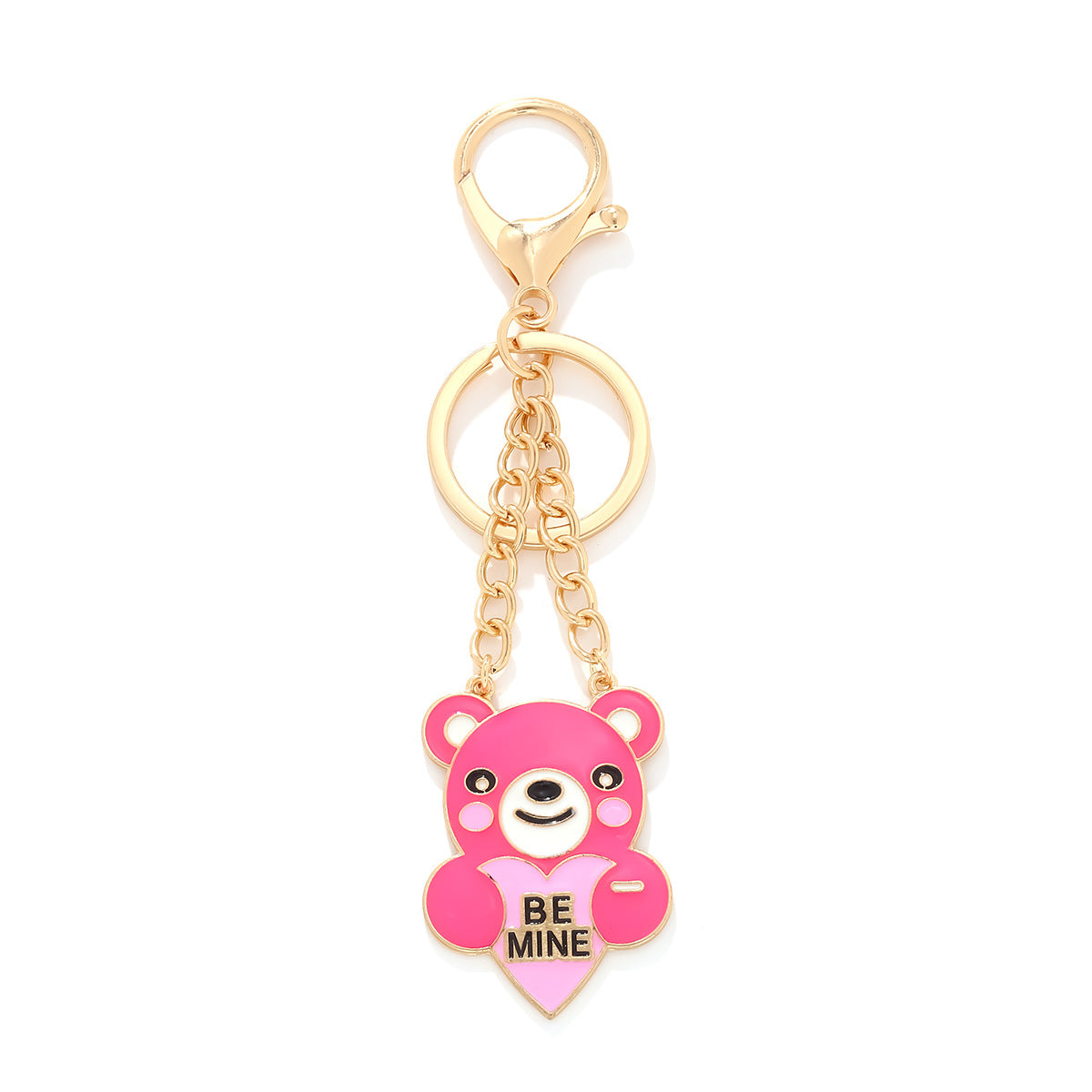 Pink Bear Pendant Keychain