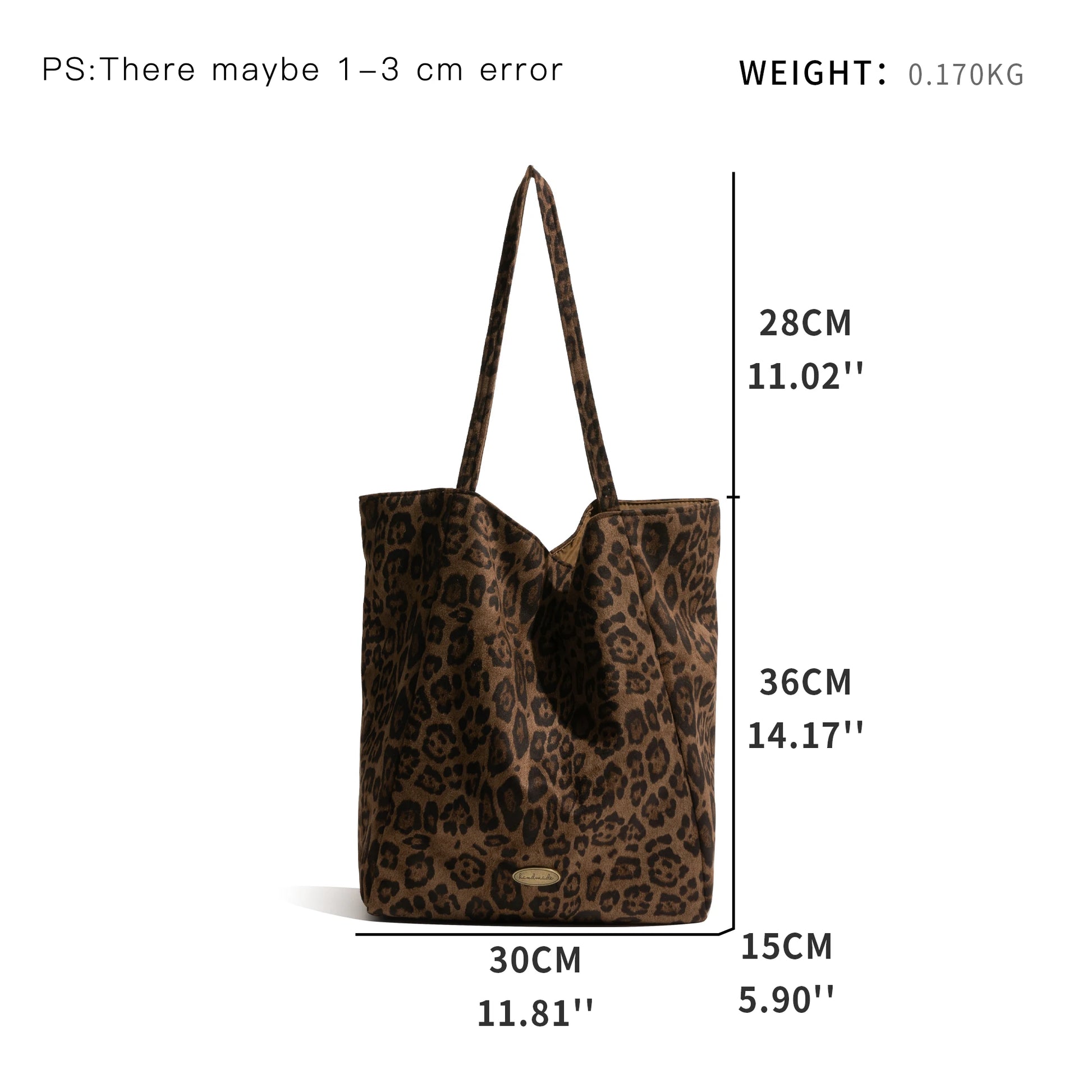 Double-Sided Leopard Design Canvas Tote Bag Dual-Use Large Capacity Shopping Bag for Women - Vennus