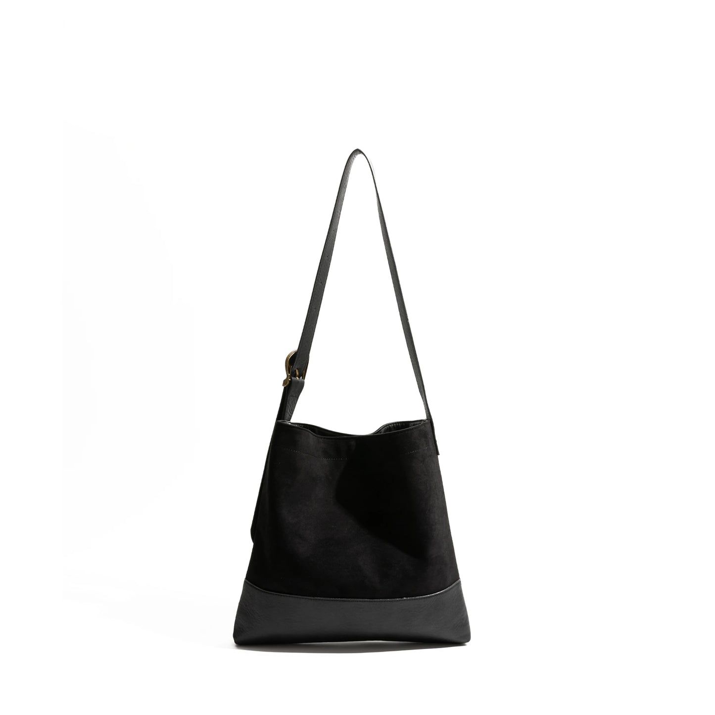 Autumn Vintage Faux Suede Tote Bag Adjustable Shoulder Strap Crossbody Bag in Retro Style - Vennus