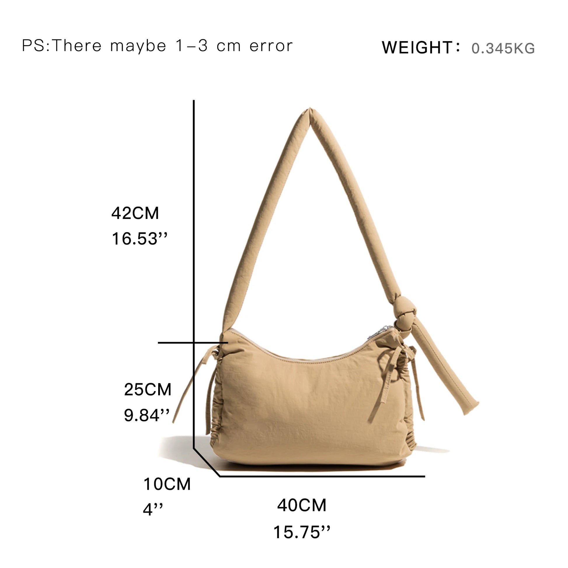 Tassel Puffer Messenger Solid Knoted Handle Cotton Sling Crossbody Purse Simple Elegant Girl's Hobo Pack - Vennus