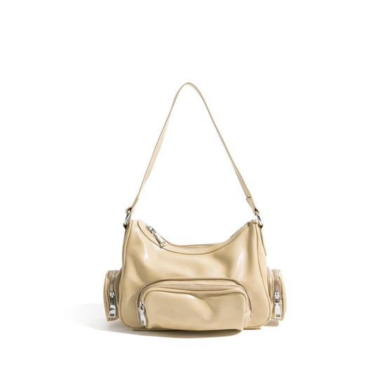 PU Leather Shoulder Multi Pocket Bag - Vennus