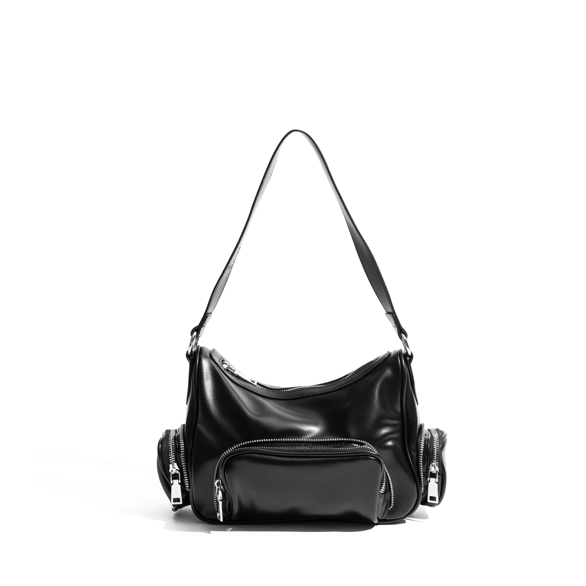 PU Leather Shoulder Multi Pocket Bag - Vennus