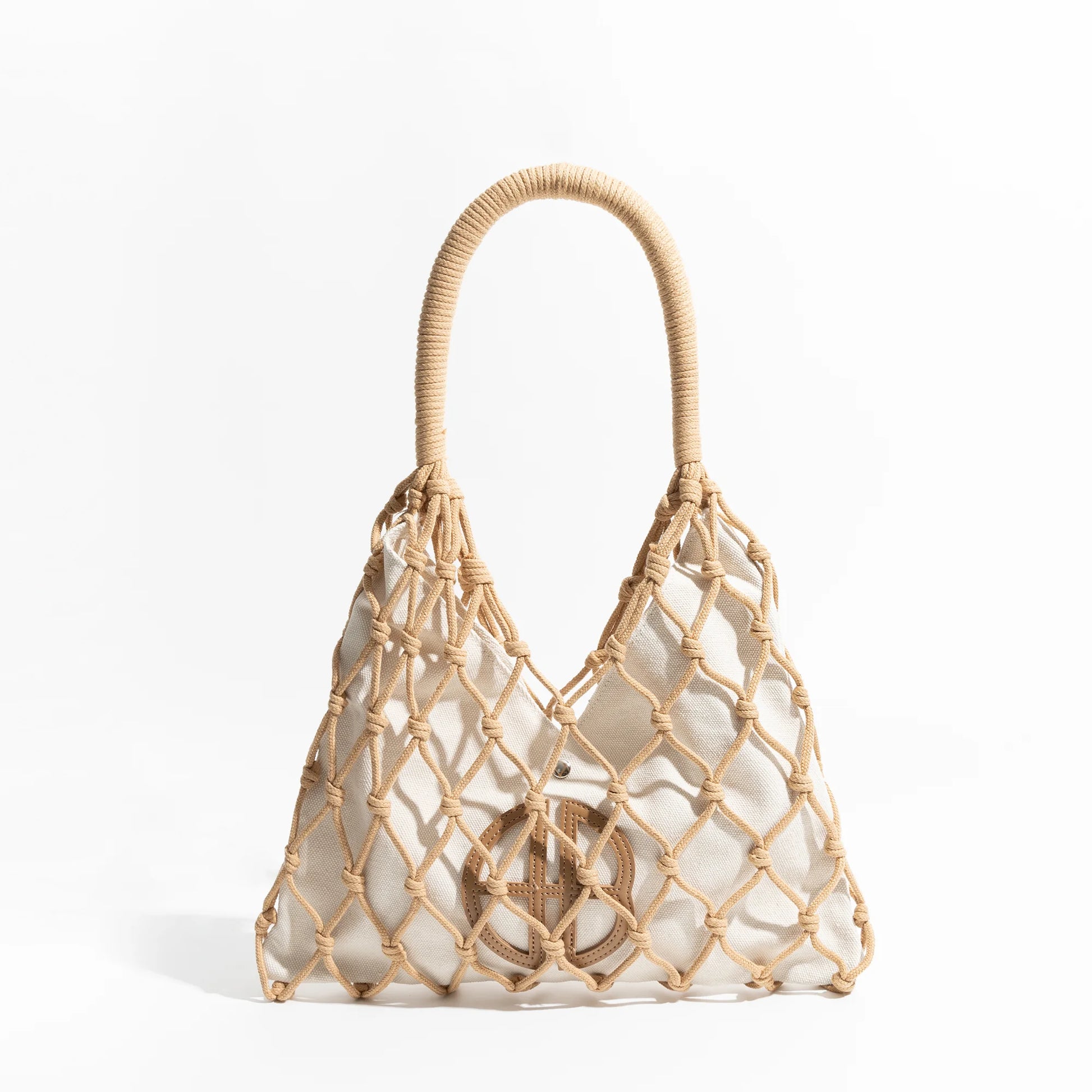 Cotton Rope Knit Summer Fishing Net Bag Woven Aesthetic Hollow Macrame Beach Purse - Vennus