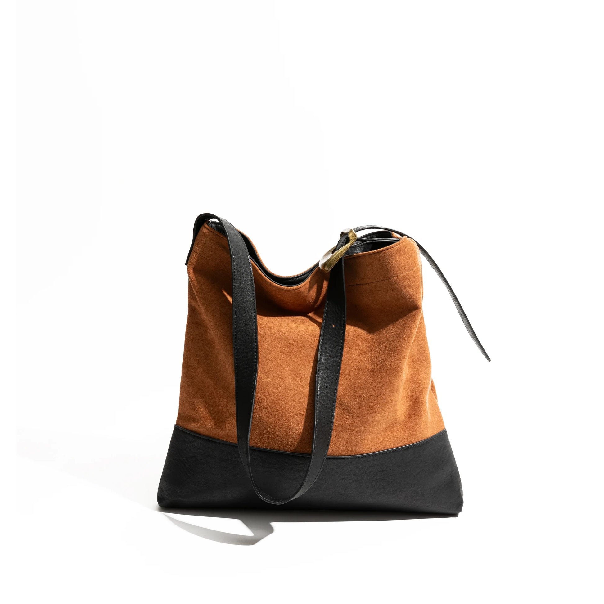 Autumn Vintage Faux Suede Tote Bag Adjustable Shoulder Strap Crossbody Bag in Retro Style - Vennus