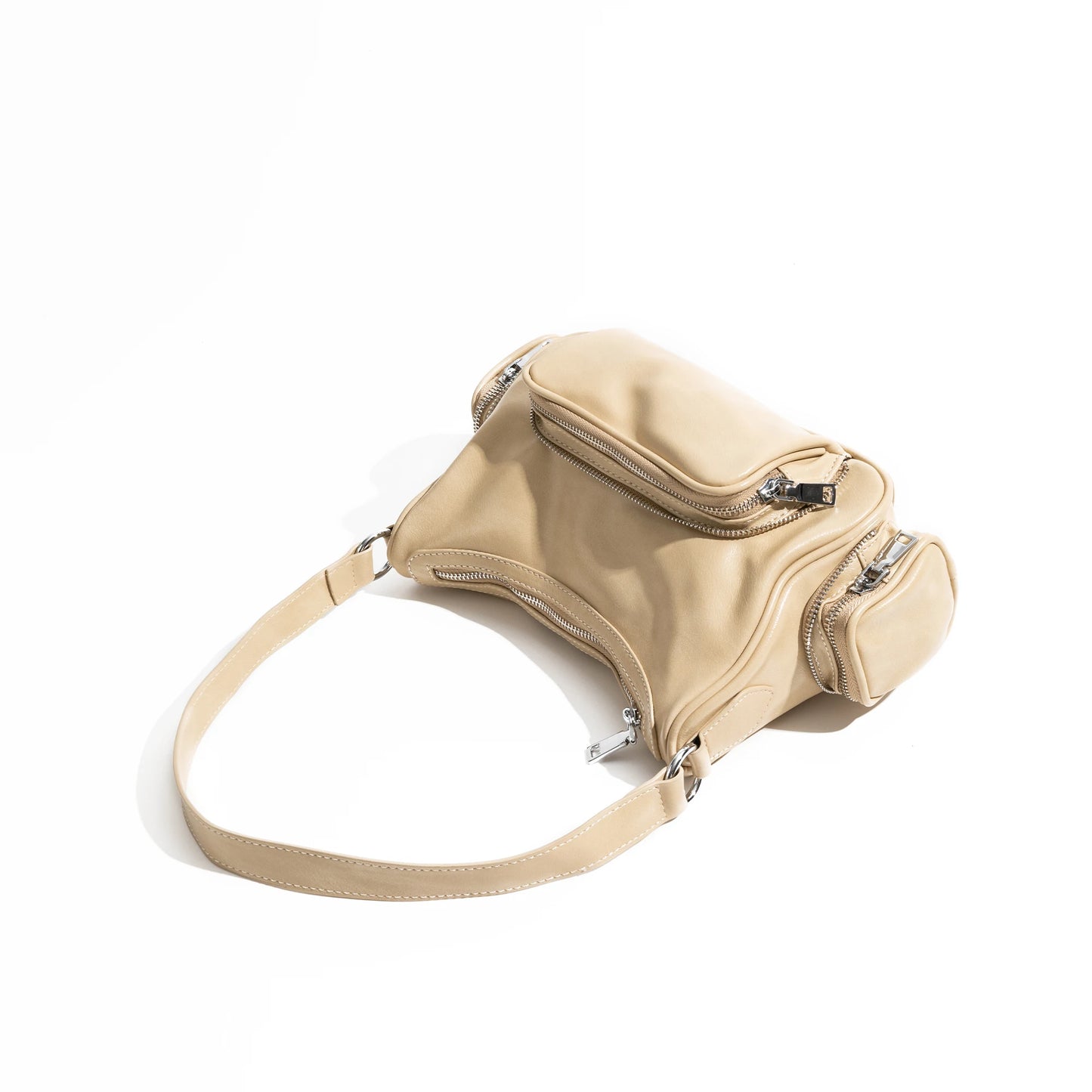 PU Leather Shoulder Multi Pocket Bag - Vennus