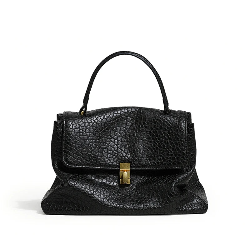 Crocodile Pattern Leather Retro Small Soft Vegant Pu Satchel Bag - Vennus