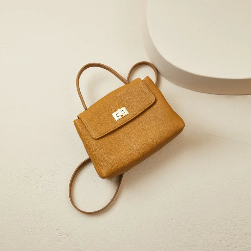 Genuine Leather Retro Shoulder Bag - Vennus