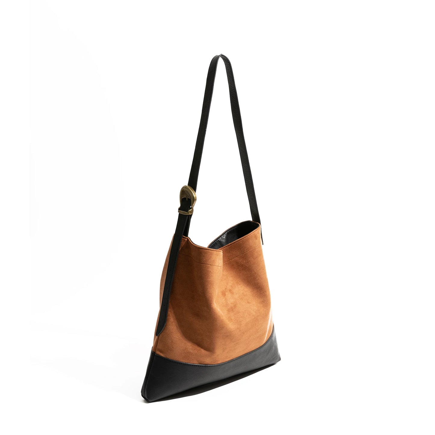 Autumn Vintage Faux Suede Tote Bag Adjustable Shoulder Strap Crossbody Bag in Retro Style - Vennus