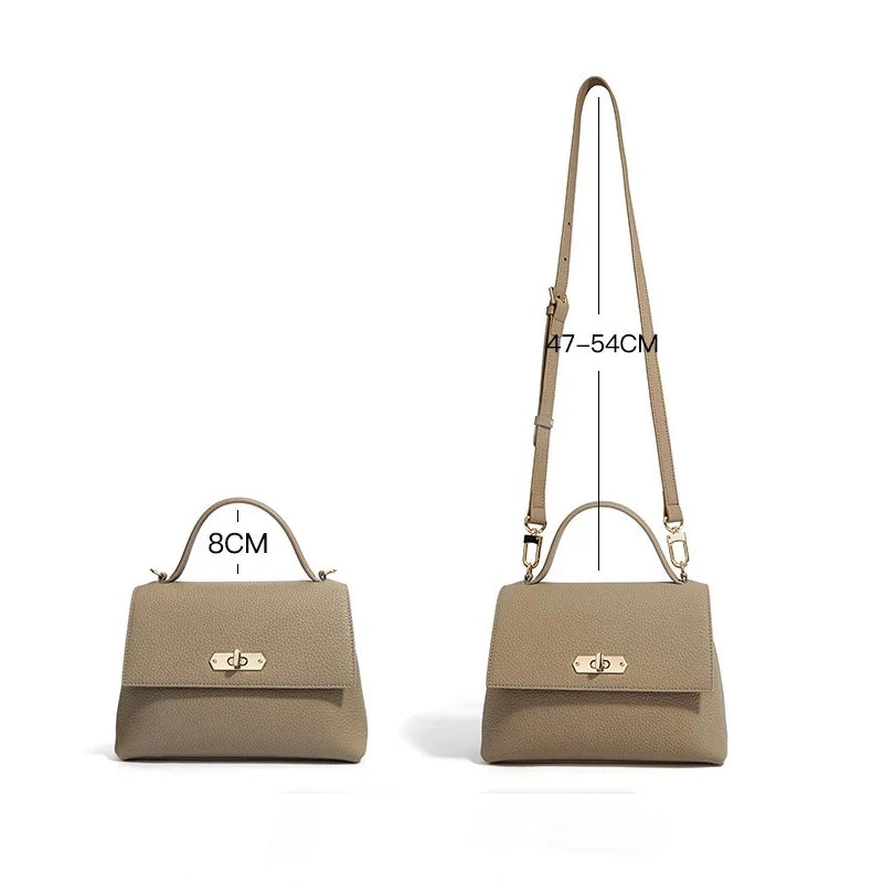 Cowhide Leather Crossbody Buckle - Vennus