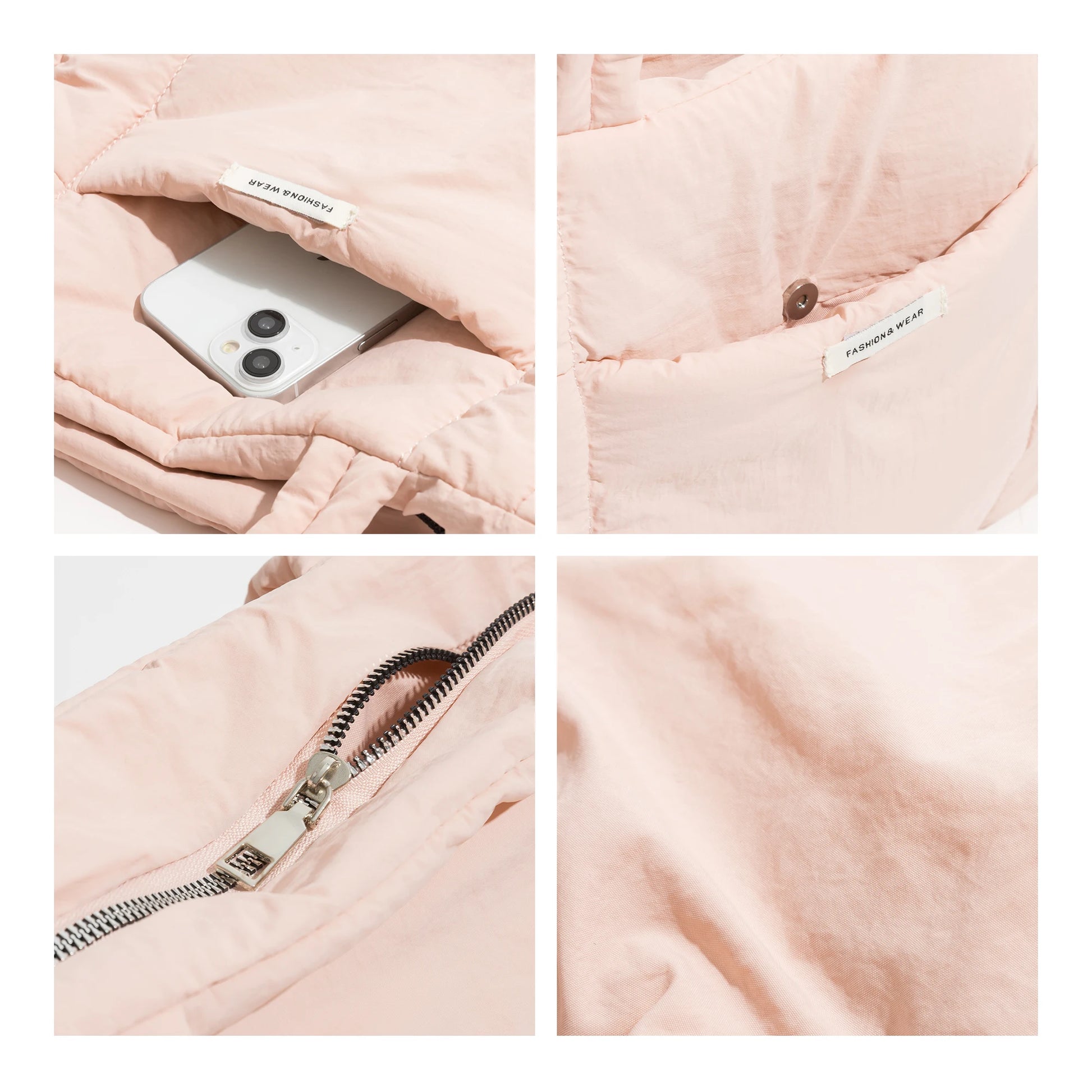 Big Square Cotton Padded Tote Bag Quilting Puffy Shoulder Shopper Purse Simple Winter Daily Handbag - Vennus