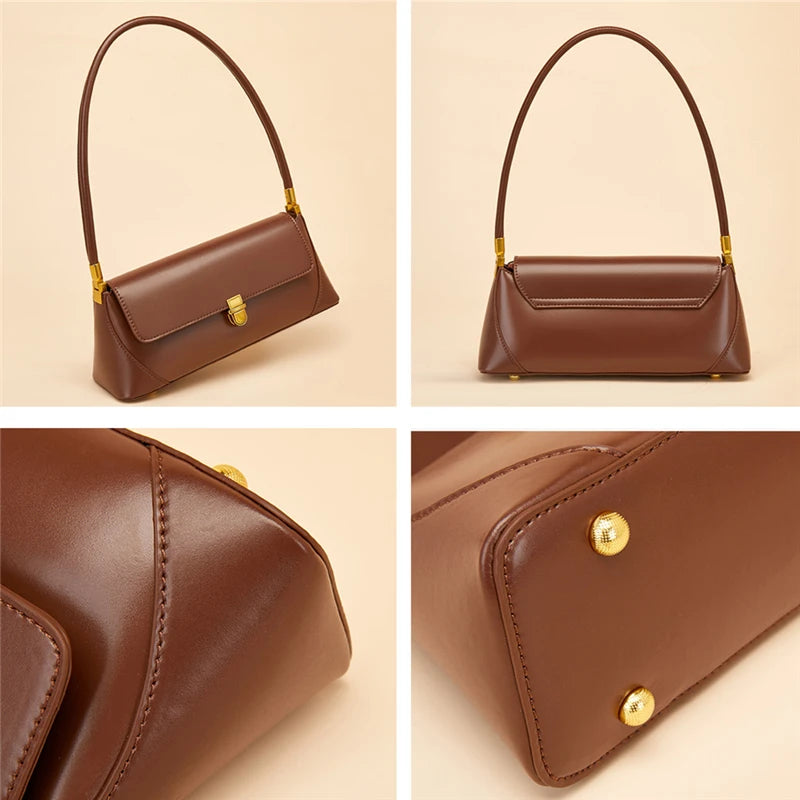 Cowhide Genuine Leather Shoulder Bags Tote Purses - Vennus