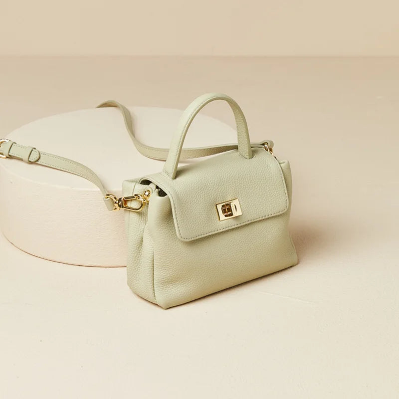 Genuine Leather Retro Shoulder Bag - Vennus