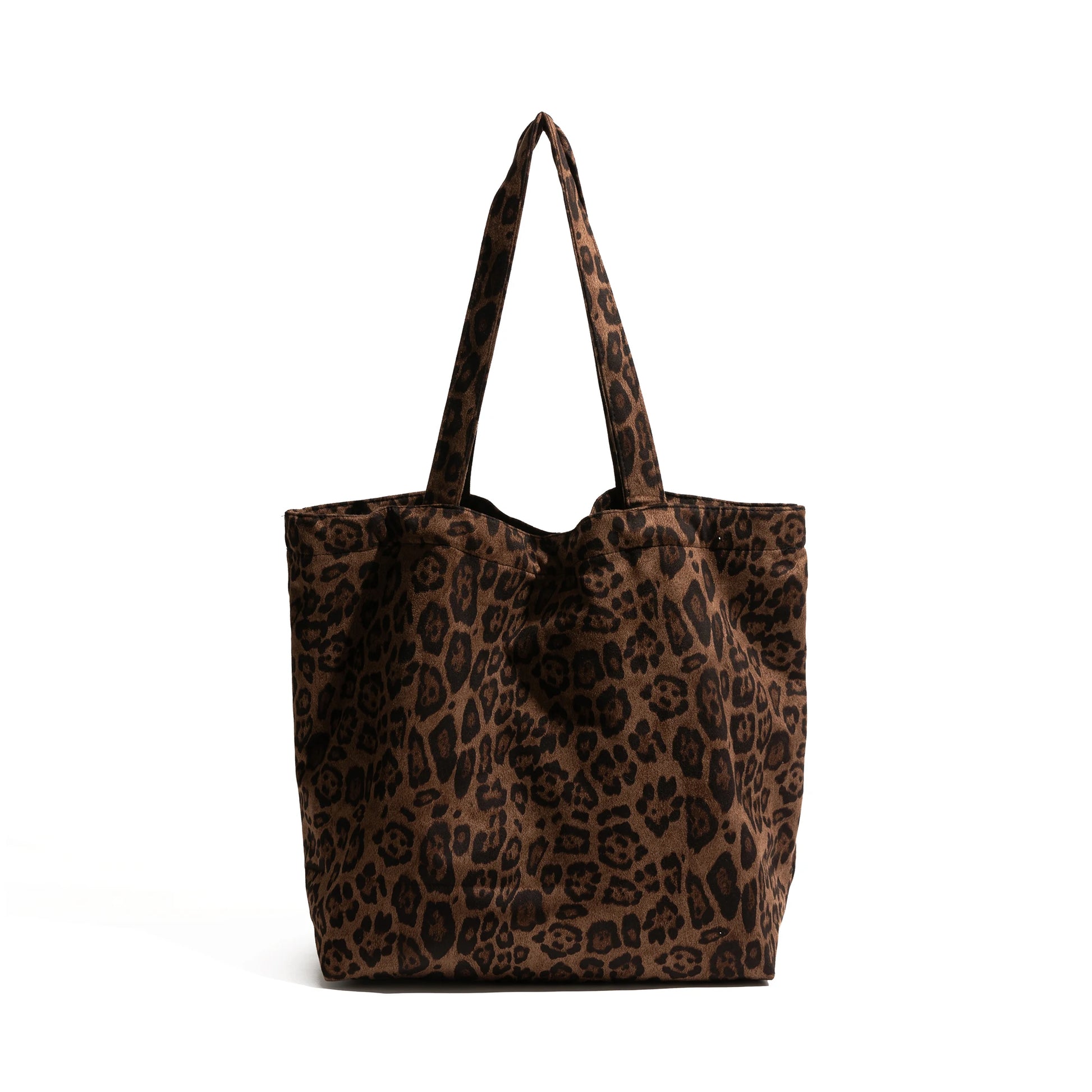 Vintage Leopard Pattern Canvas Tote Bag Shoulder Large Handbag - Vennus