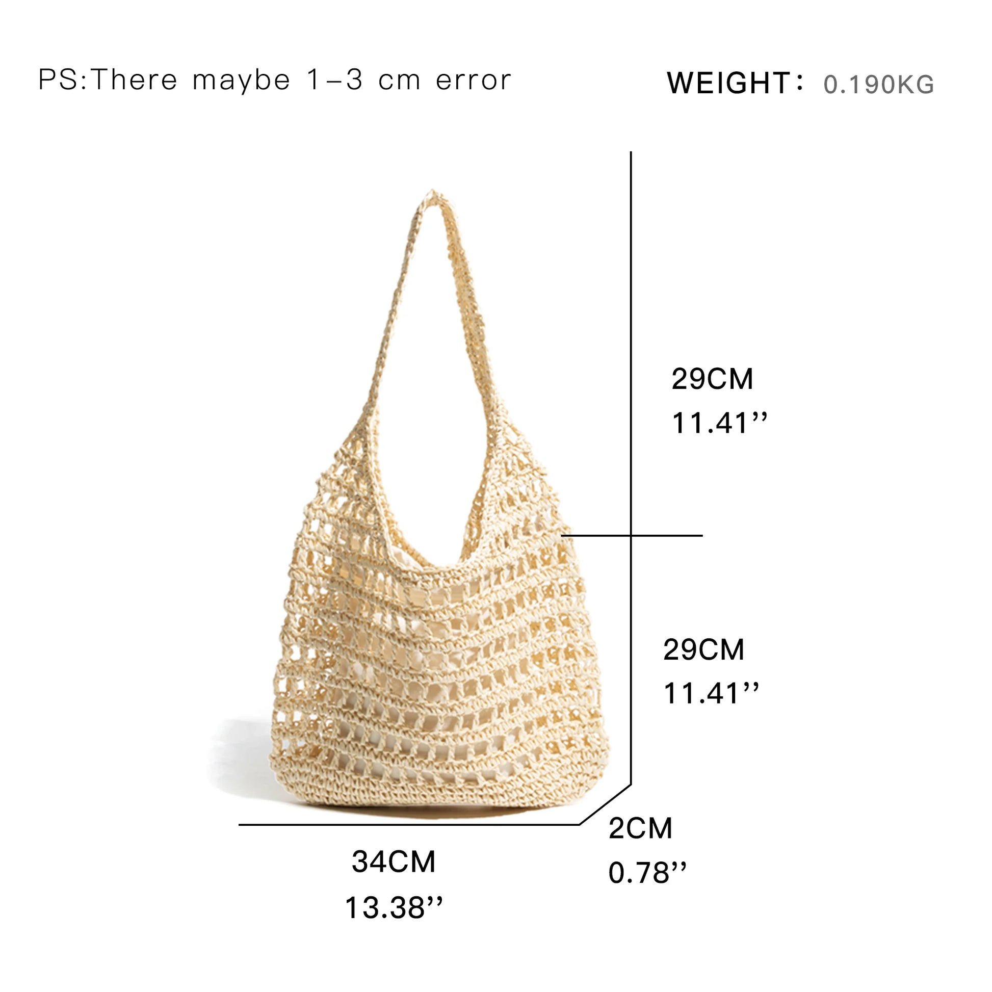 Plaited Woven Women's Aesthetic Beach Bag Hollow Design Unique Fishing Net Shoulder Purse Handwoven Summer Hobo Handbag - Vennus