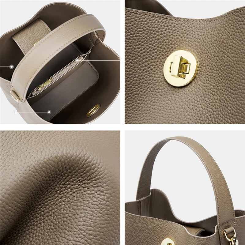 Cowhide Genuine Leather Shoulder Crossbody Purses Bag - Vennus