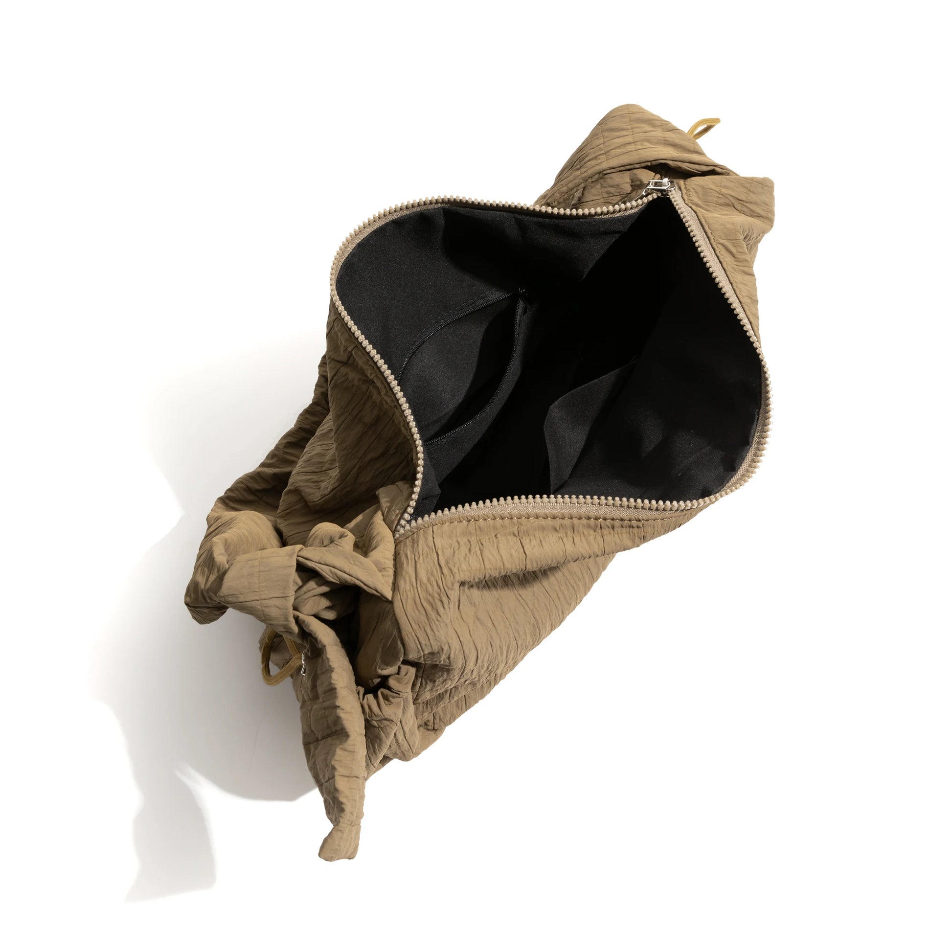 Nylon Pleated Knot Crossbody Phone Bag Lightweight Casual Satchel with Drawstring Pocket - Vennus