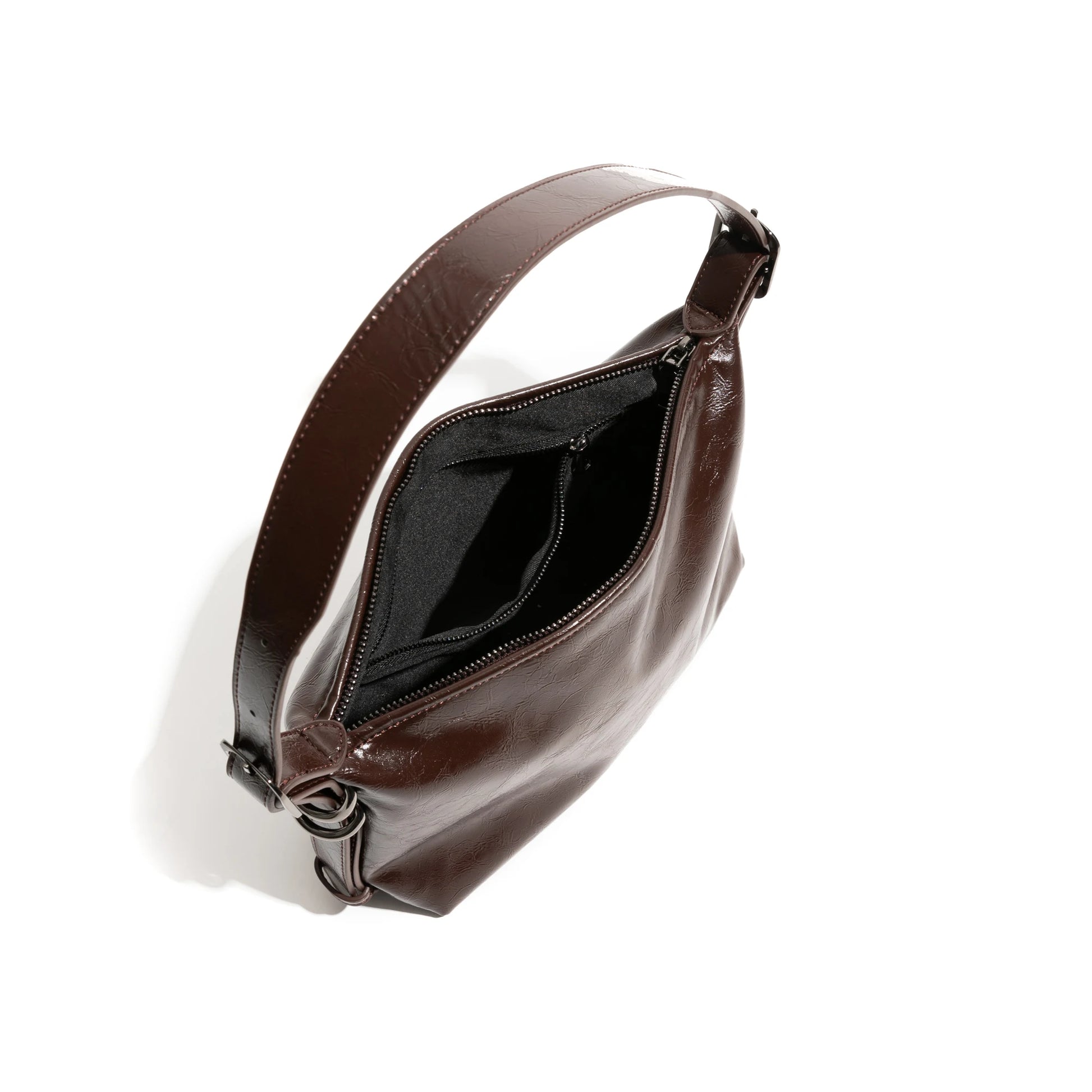 Aesthetic PU Leather Women's Tote Bag Vintage Fashion Commuter Underarm Handbag Medium Retro - Vennus