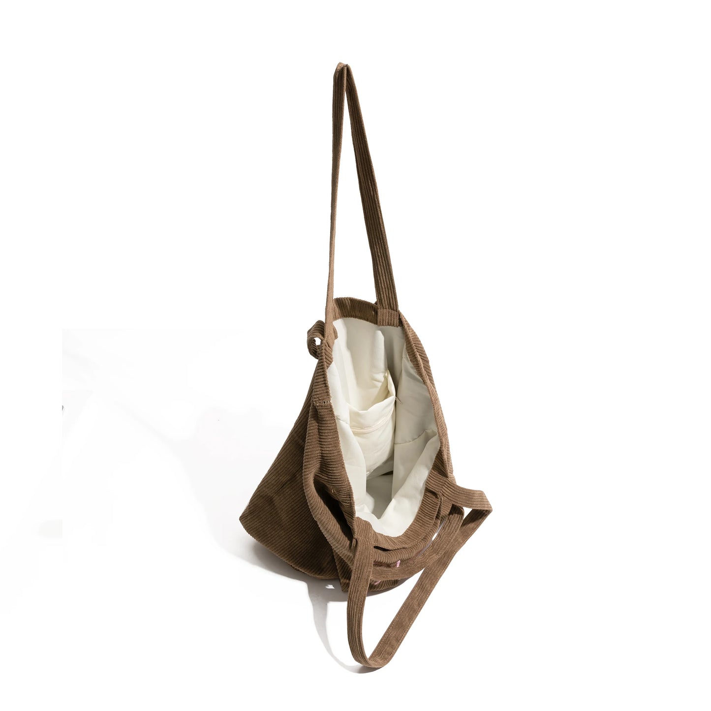 Corduroy Tote Shoulder Bag Shopping Purse - Vennus