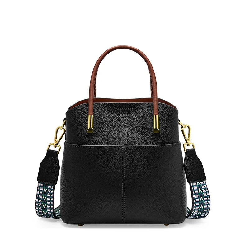 Genuine Leather Bucket Shoulder Crossbody Tote Purses Ladies - Vennus