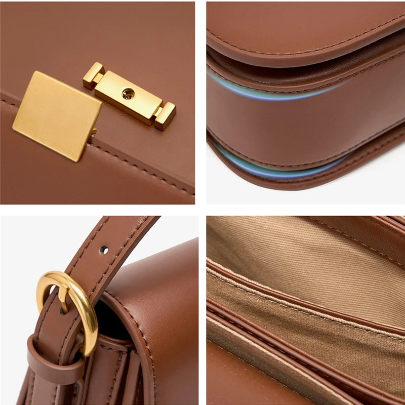 Genuine Leather Underarm Shoulder Bags Saddle Crossbody - Vennus