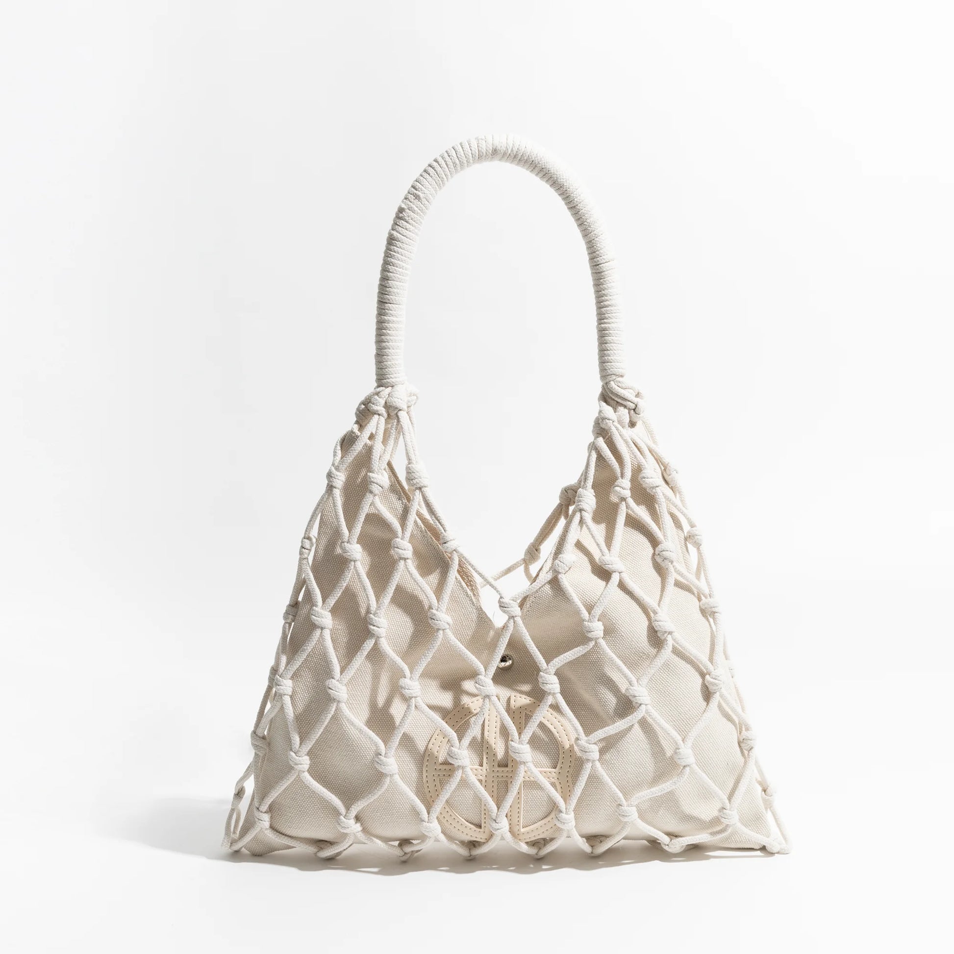 Cotton Rope Knit Summer Fishing Net Bag Woven Aesthetic Hollow Macrame Beach Purse - Vennus