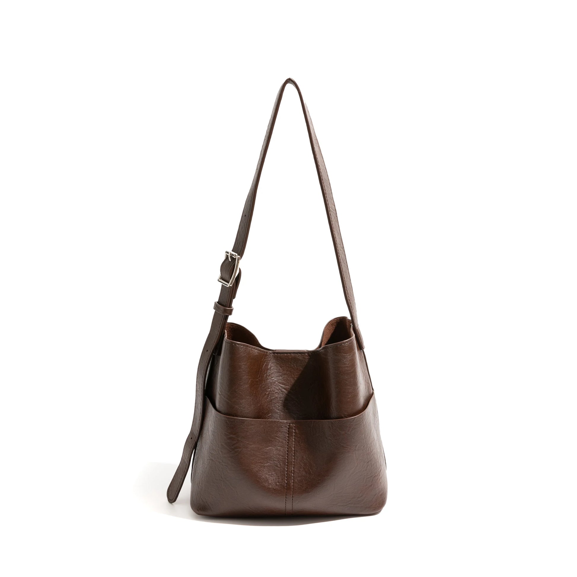 PU Leather Shoulder Bag Set 2PCS Phone Purse Simple Stylish Crossbody Bag - Vennus