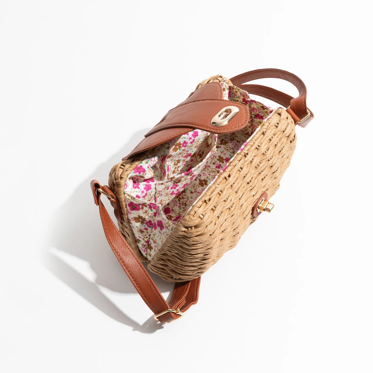 Straw Woven Crossbody Strap Wallet Retro Beach Shoulder Tote Bag - Vennus