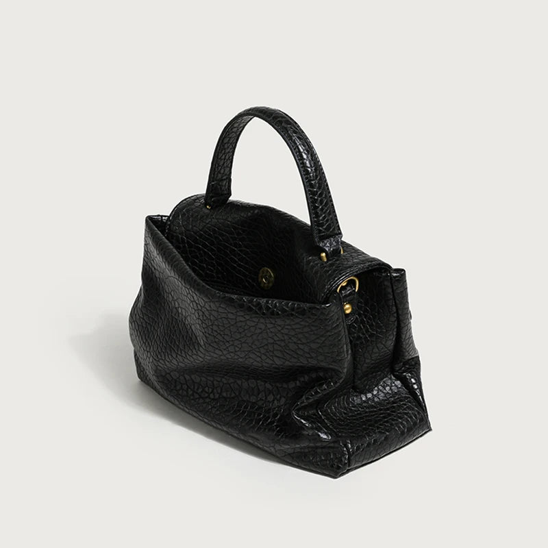 Crocodile Pattern Leather Retro Small Soft Vegant Pu Satchel Bag - Vennus