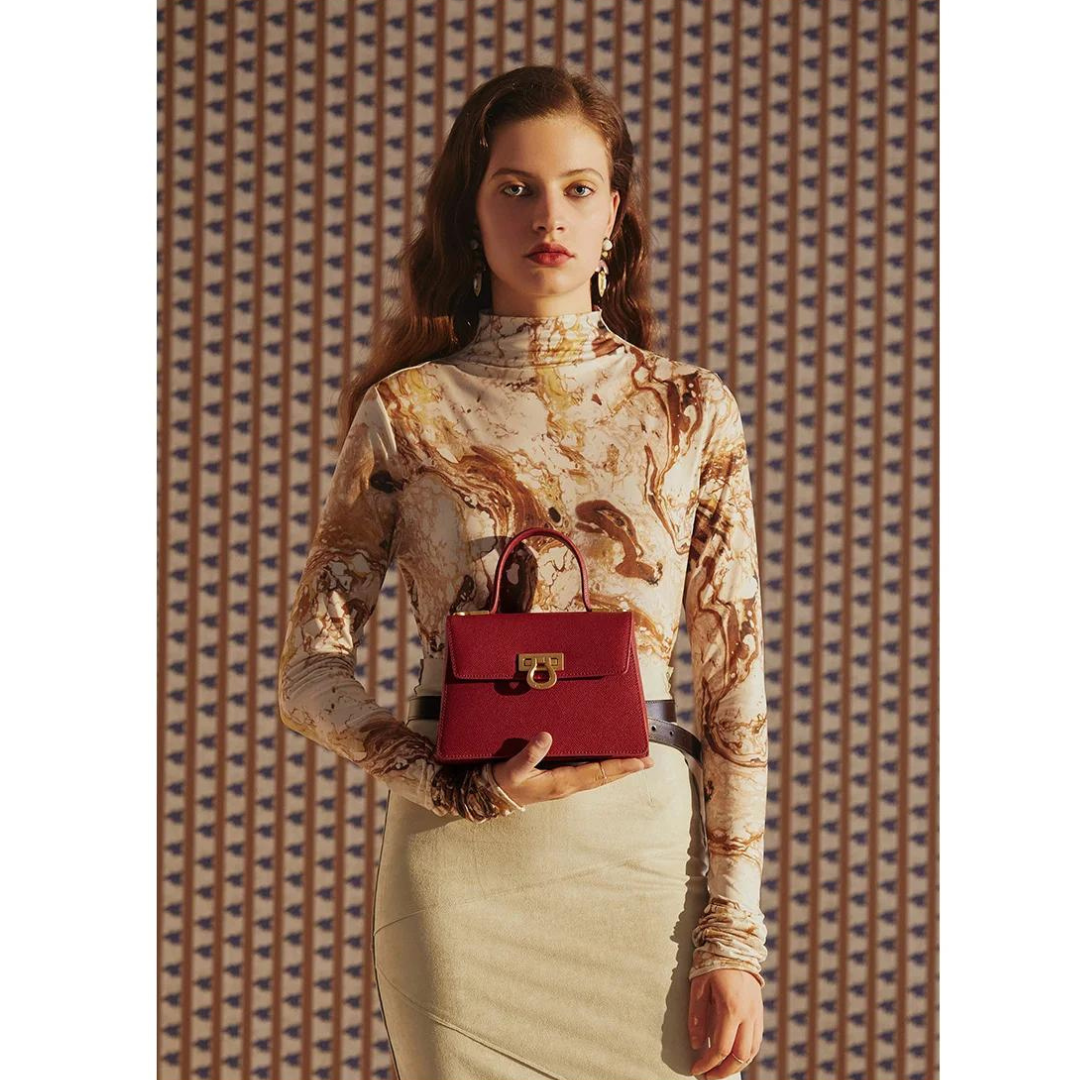 Trend Retro Mini Book Handbag Fashion Design Shoulder Leather Crossbody Small Bag - Vennus