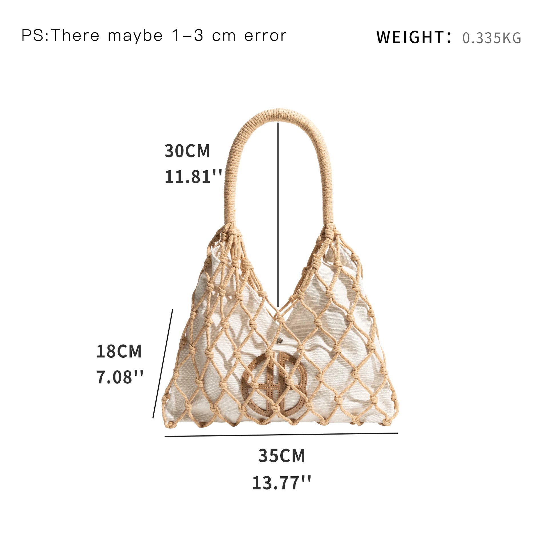 Cotton Rope Knit Summer Fishing Net Bag Woven Aesthetic Hollow Macrame Beach Purse - Vennus