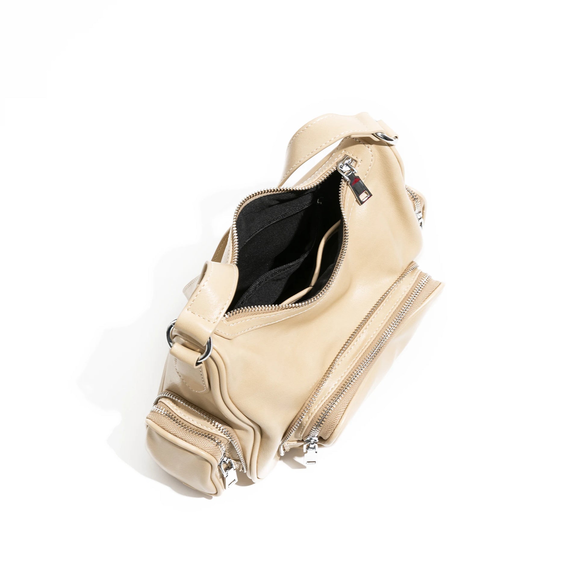 PU Leather Shoulder Multi Pocket Bag - Vennus
