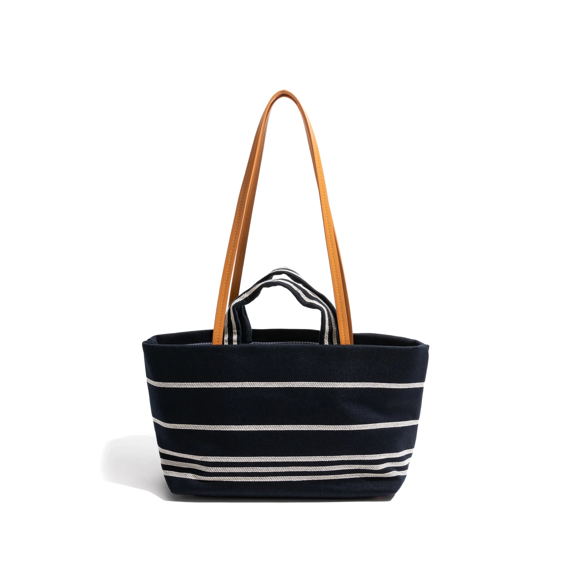 Vintage Striped Canvas Tote Handbag Rectangular Travel Simple Fashion Shoulder Large Bag Purse - Vennus