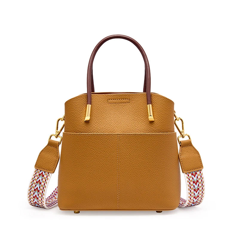 Genuine Leather Bucket Shoulder Crossbody Tote Purses Ladies - Vennus