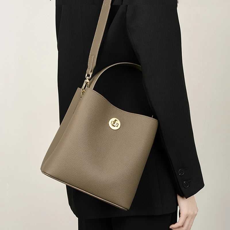 Cowhide Genuine Leather Shoulder Crossbody Purses Bag - Vennus