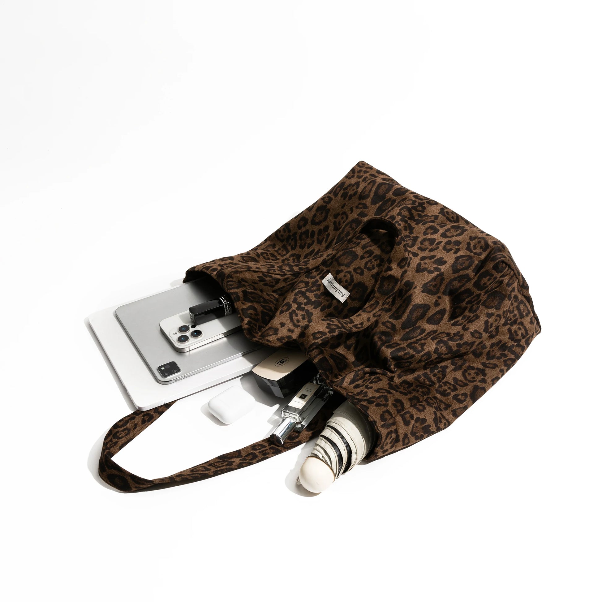 Vintage Leopard Pattern Canvas Tote Bag Shoulder Large Handbag - Vennus