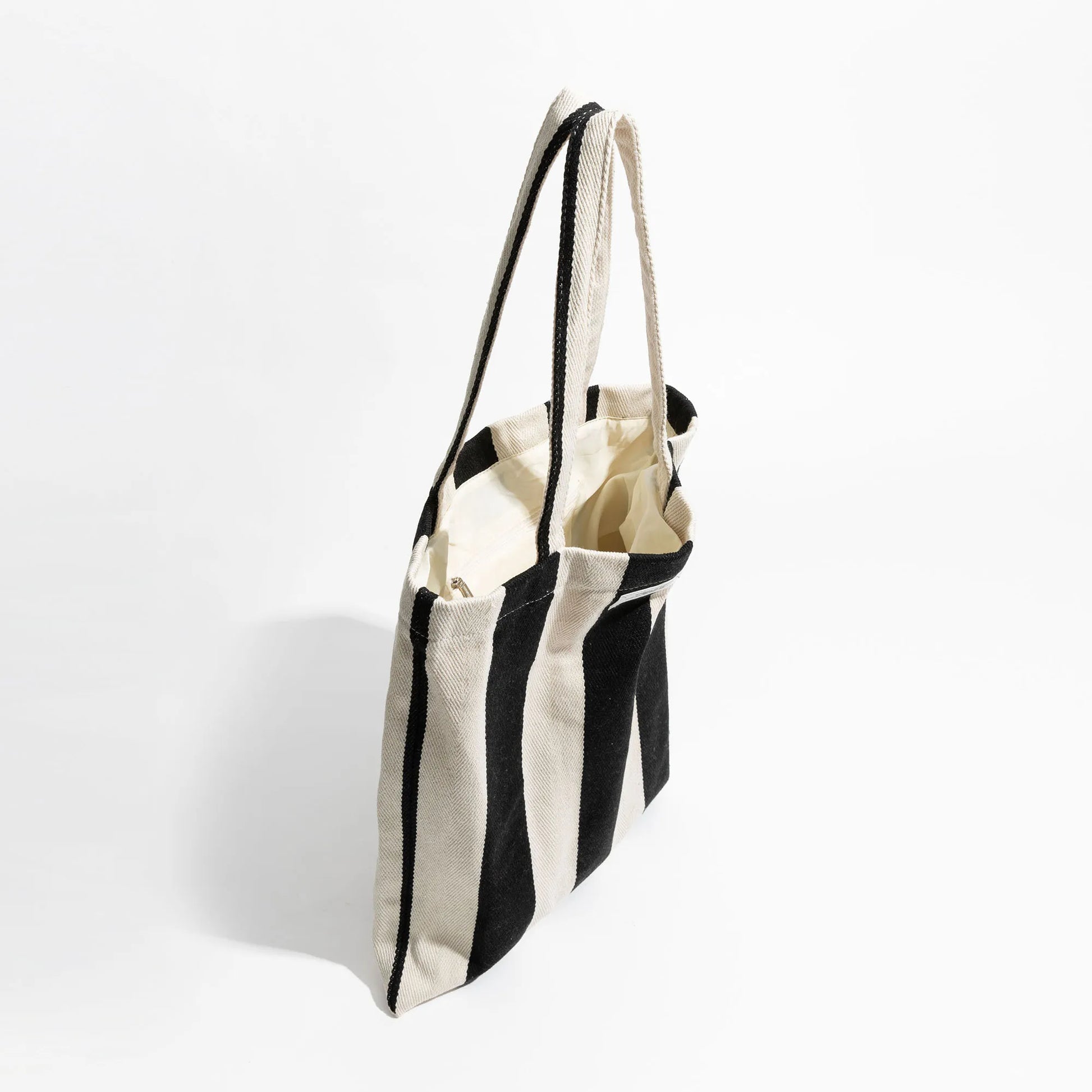 Canvas Tote Bag Lightweight Soft Casual Travel Shoulder Summer Striped Shopping Handbag - Vennus