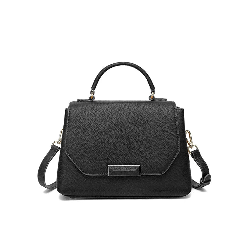 Genuine Leather Tote Handbags Satchel Square Shoulder Crossbody Bags - Vennus