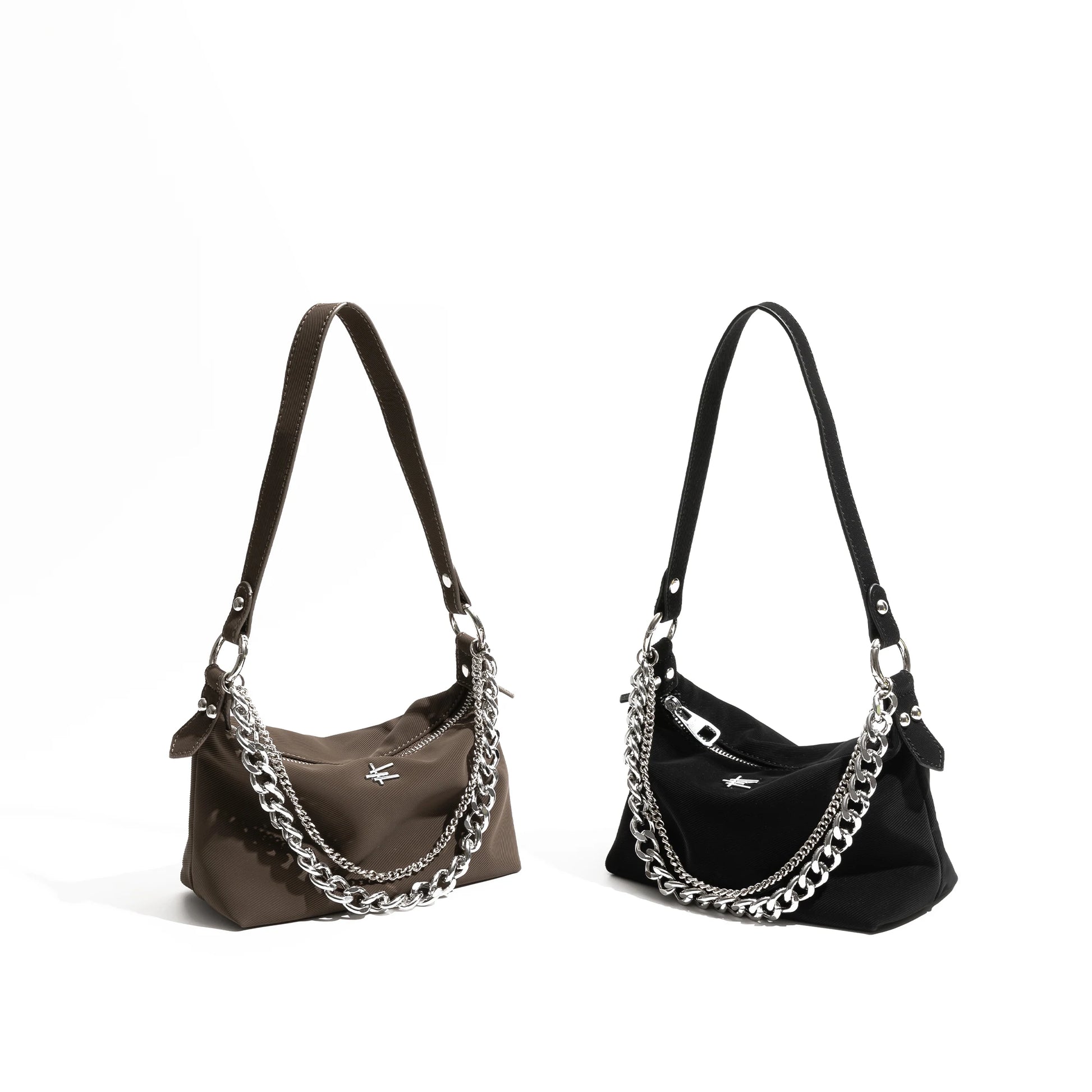 Underarm Bag Fashion Canvas Female Shoulder Bags Elegant Stylish Crossbody Bags Casual Chain Handbag Small Purse - Vennus