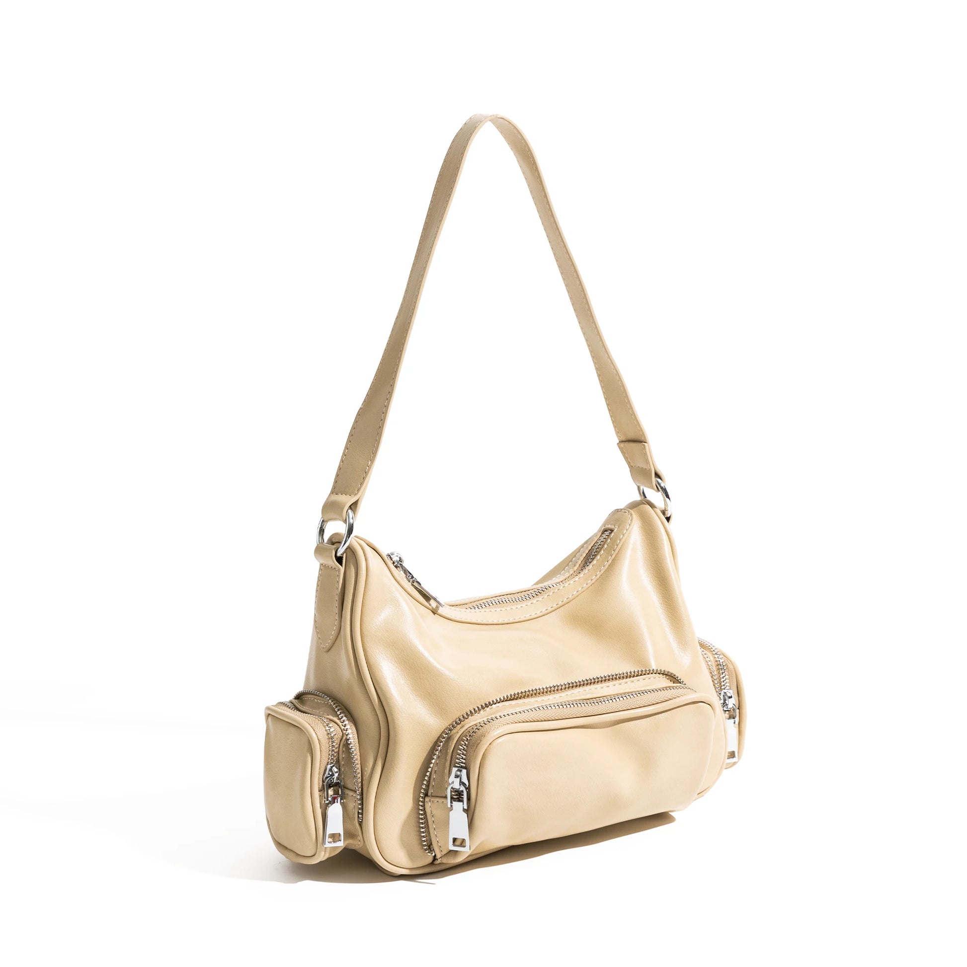 PU Leather Shoulder Multi Pocket Bag - Vennus