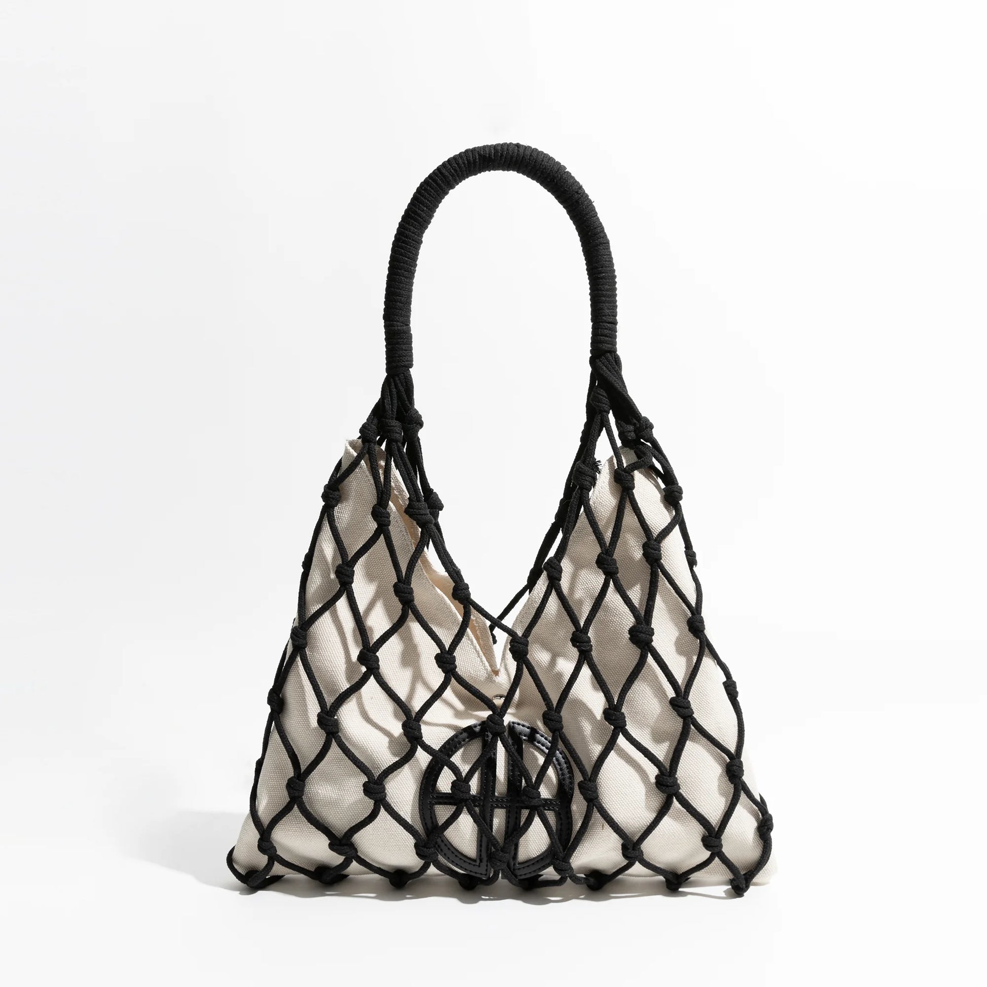 Cotton Rope Knit Summer Fishing Net Bag Woven Aesthetic Hollow Macrame Beach Purse - Vennus