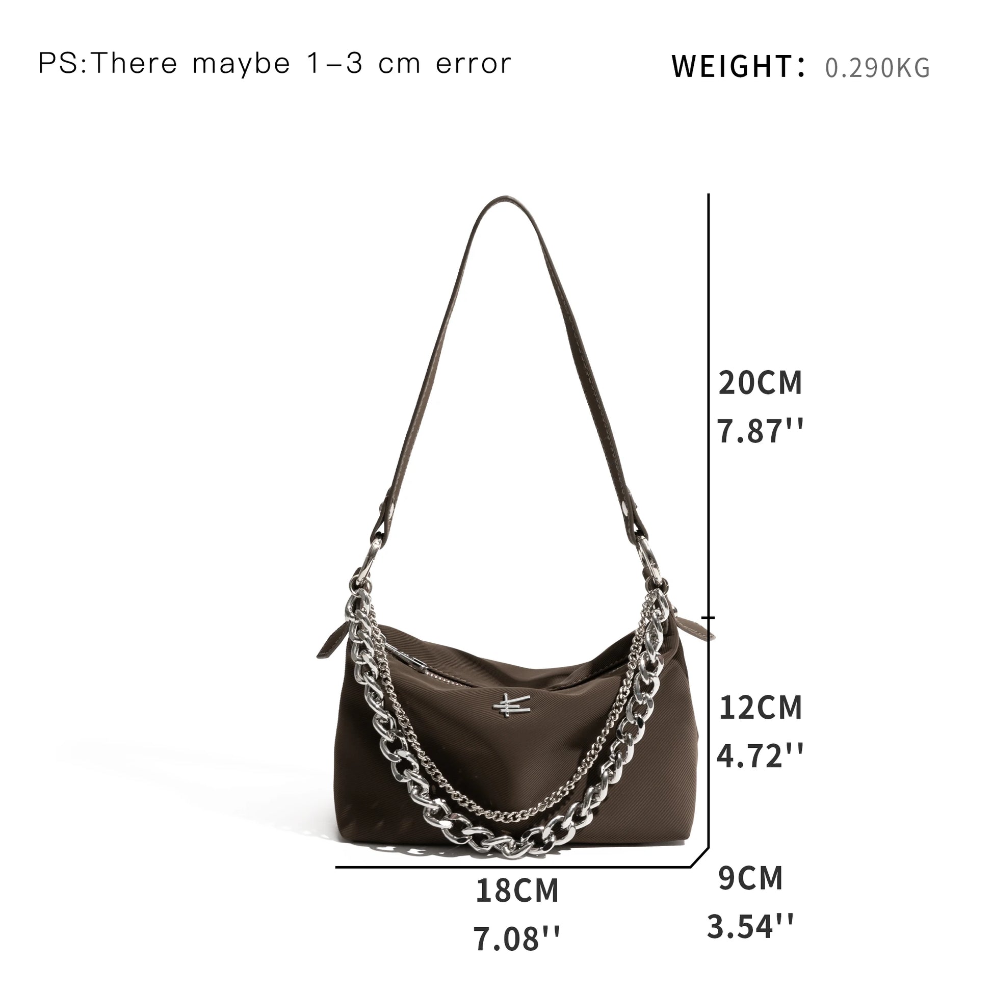 Underarm Bag Fashion Canvas Female Shoulder Bags Elegant Stylish Crossbody Bags Casual Chain Handbag Small Purse - Vennus