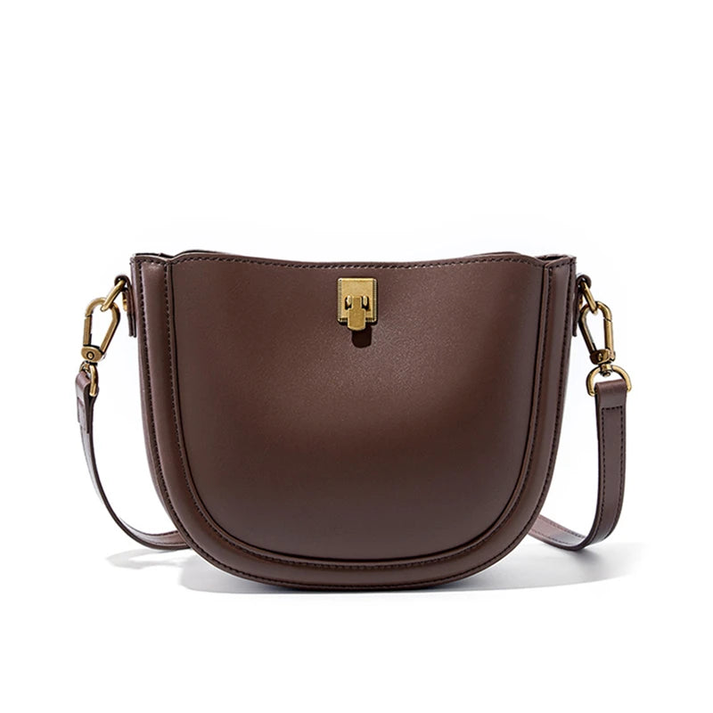 Genuine Leather Saddle Shoulder Crossbody Bags - Vennus
