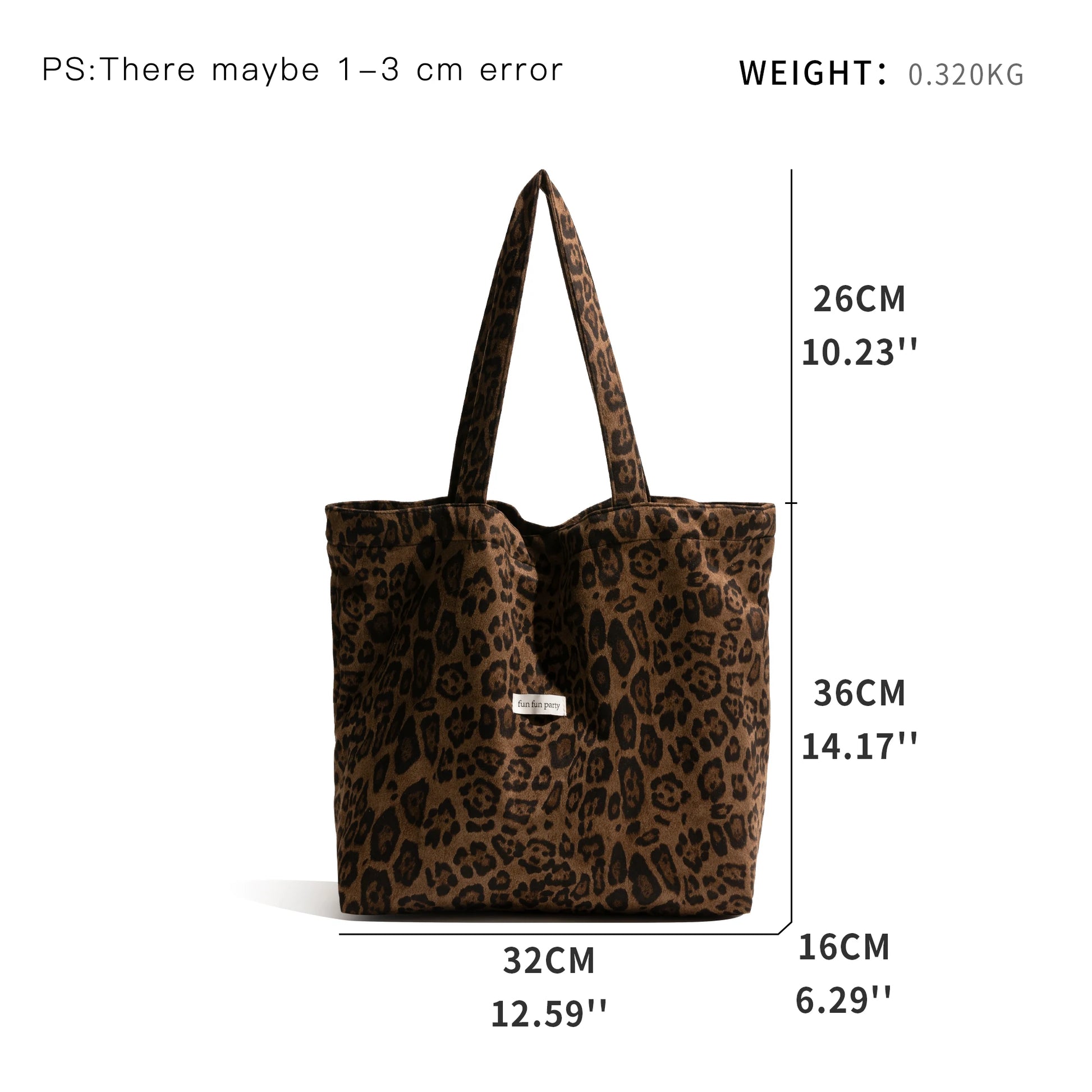 Vintage Leopard Pattern Canvas Tote Bag Shoulder Large Handbag - Vennus