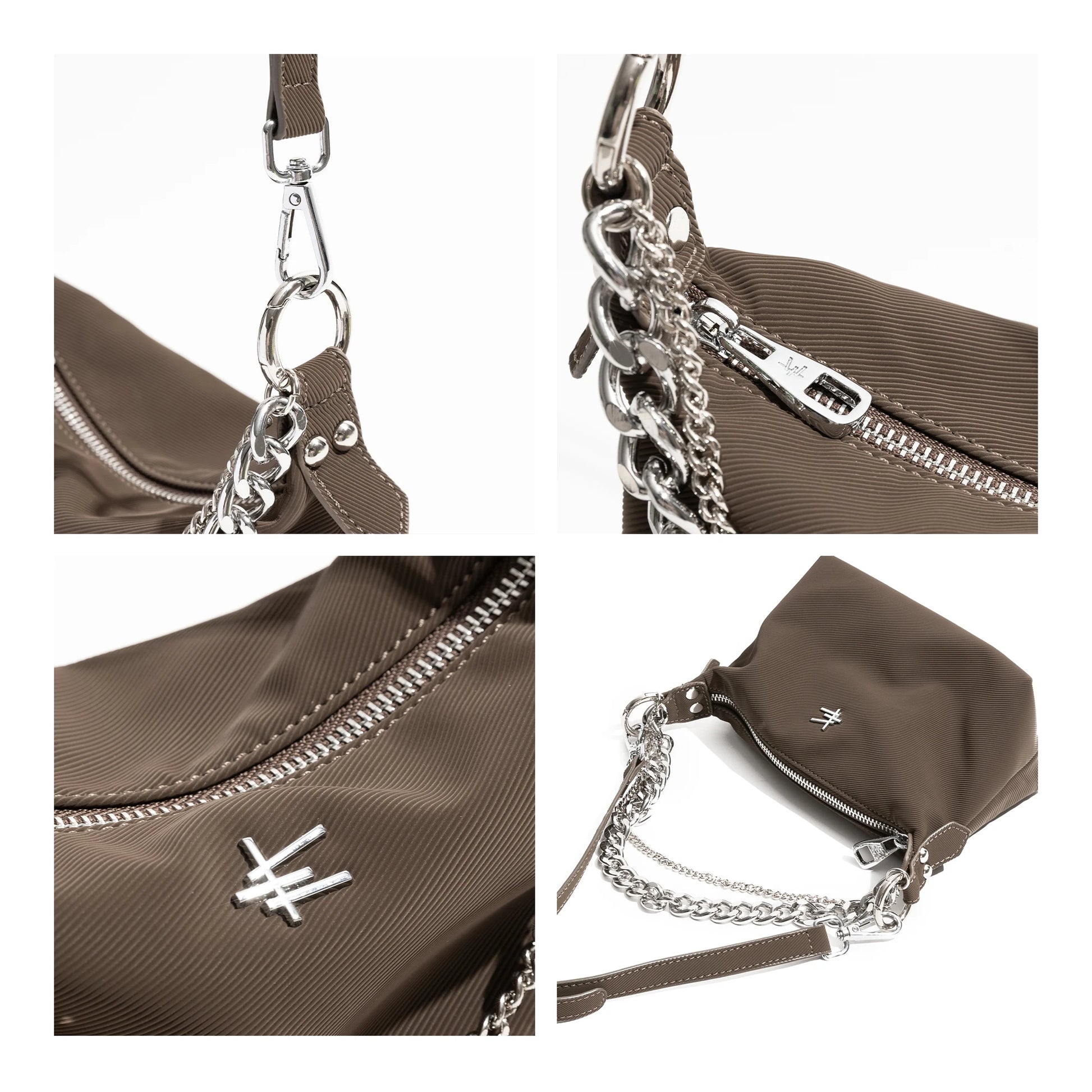 Underarm Bag Fashion Canvas Female Shoulder Bags Elegant Stylish Crossbody Bags Casual Chain Handbag Small Purse - Vennus