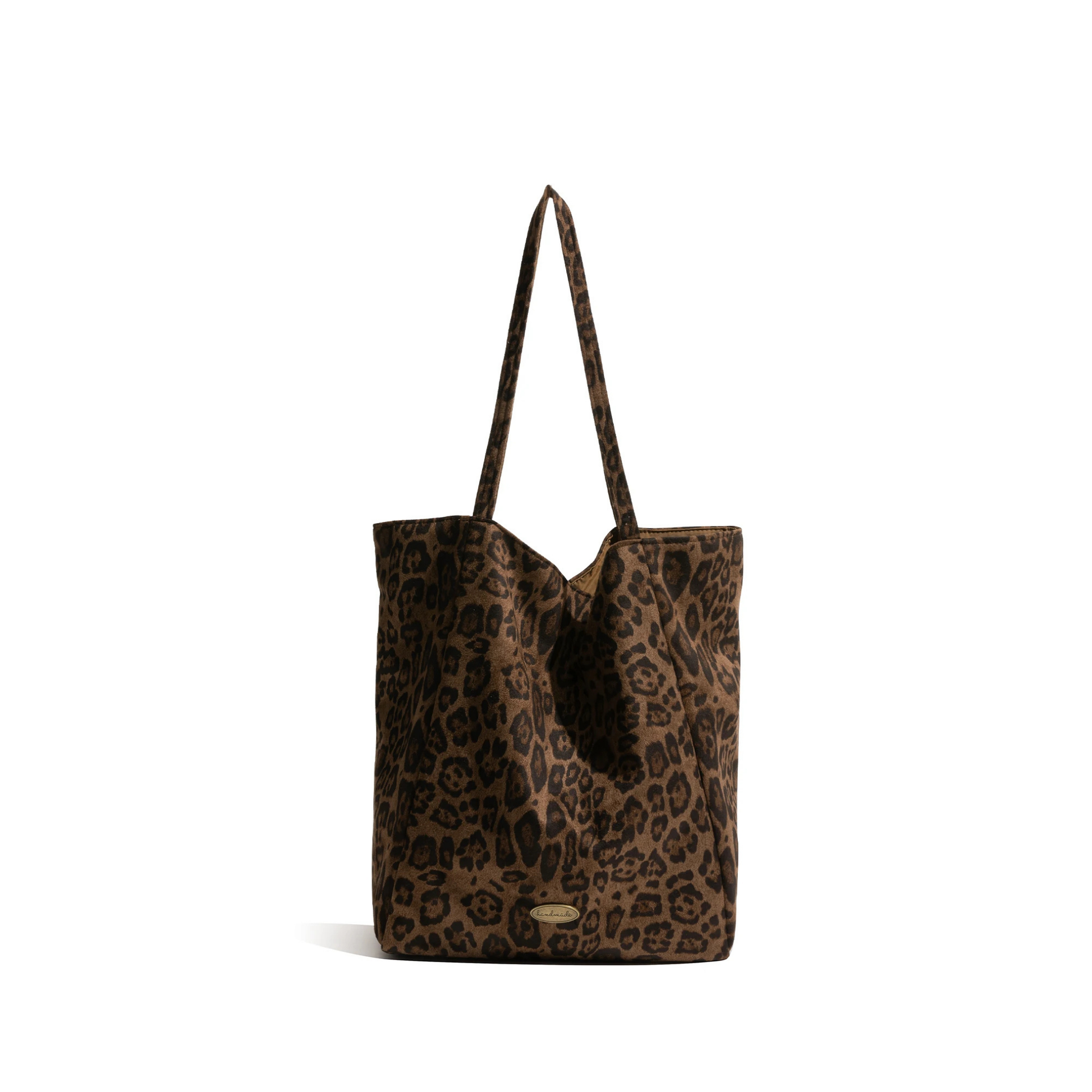 Double-Sided Leopard Design Canvas Tote Bag Dual-Use Large Capacity Shopping Bag for Women - Vennus