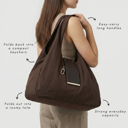 Fold & Go™ Elegant Foldable Tote Keychain