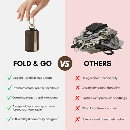 Fold & Go™ Elegant Foldable Tote Keychain