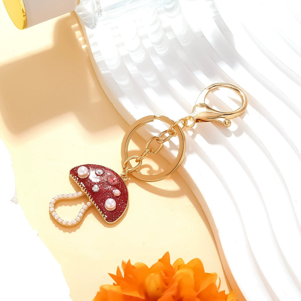 Mushroom Pendant Keychain