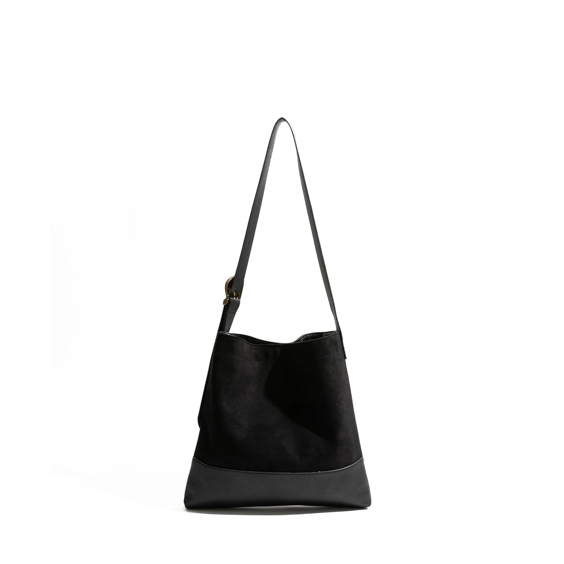 Autumn Vintage Faux Suede Tote Bag Adjustable Shoulder Strap Crossbody Bag in Retro Style - Vennus