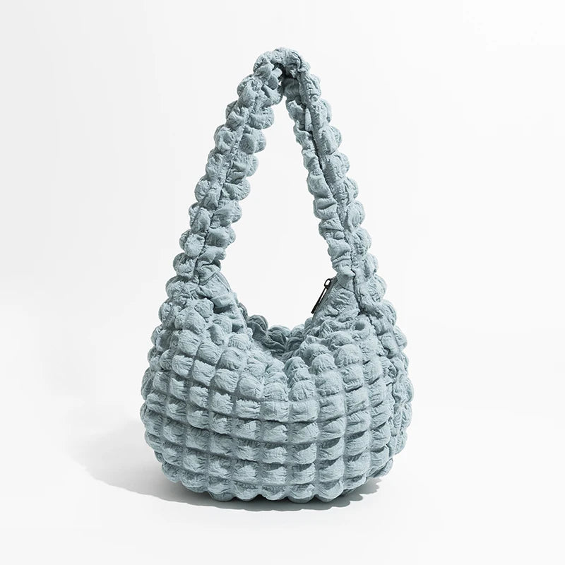 Quilted Puff Bubble Hobo Lightweight Pleated Handbag Travel Grocery Shoulder Purse - Vennus